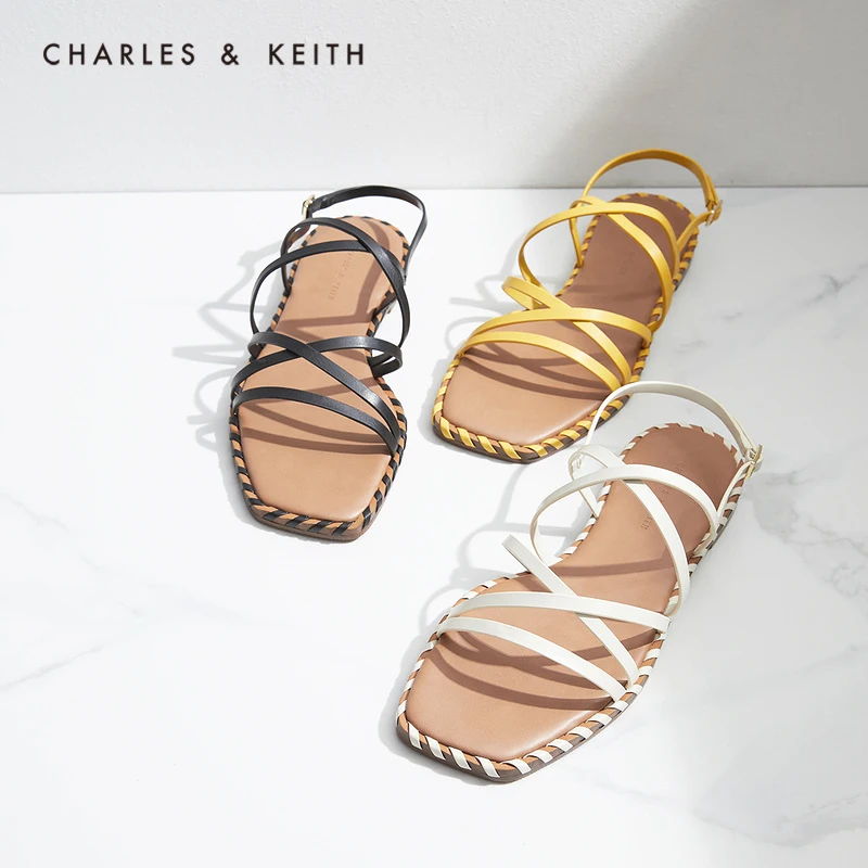 

CHARLES＆KEITH New Arrival for Summer 2021 CK1-70900278 Ladies woven flat sandals