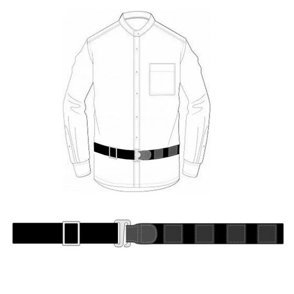 

120cm Fashion Solid Belt Strap Adjustable Men Women Shirt Stay Anti-wrinkle Elastic Webbing Fixing Belt Strap