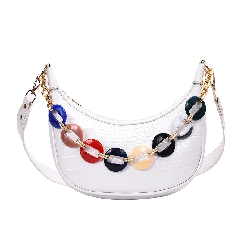 

Fashion chain underarm bag 2020 high-quality high-quality leather chest bag shoulder messenger bag ladies retro handbag