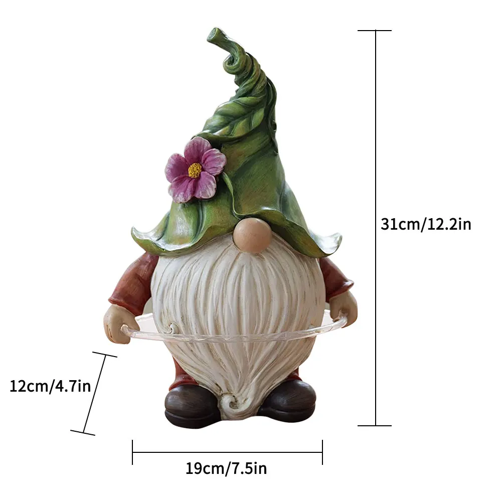 

Funny Solar Gnome Statue Garden Resin Dwarf Figurine Light Faceless Doll Sculpture Lamp Decoration for Lawn Patio Garden