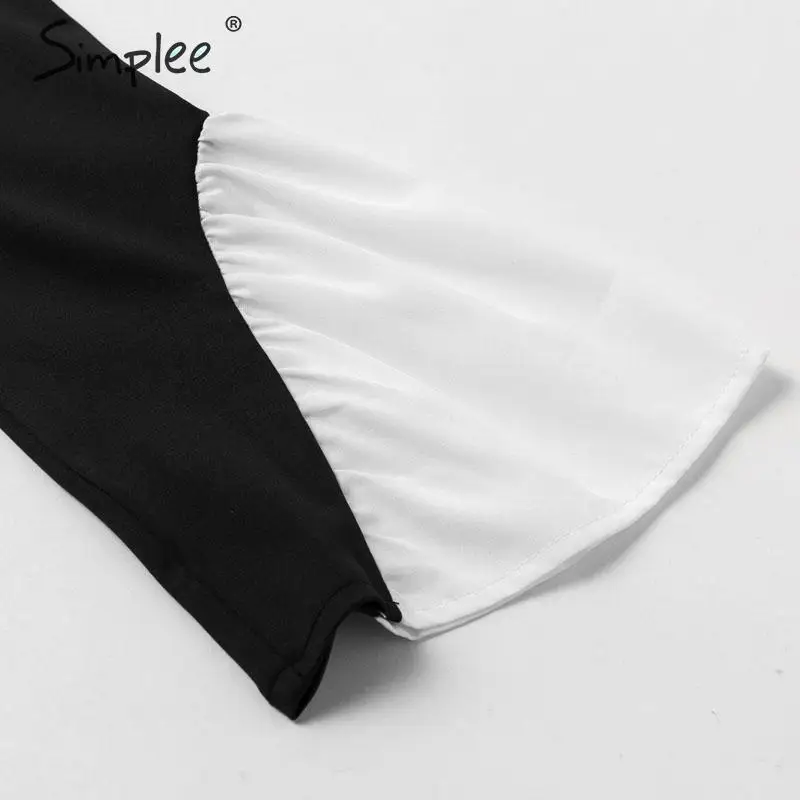 Simplee модная женская блузка из двух частей рубашка с длинным рукавом в стиле