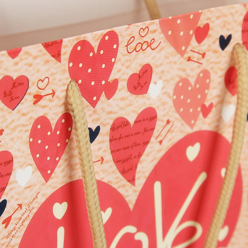 10 шт./лот мульти розовая любовь крест бумажные подарки сумка Портативная