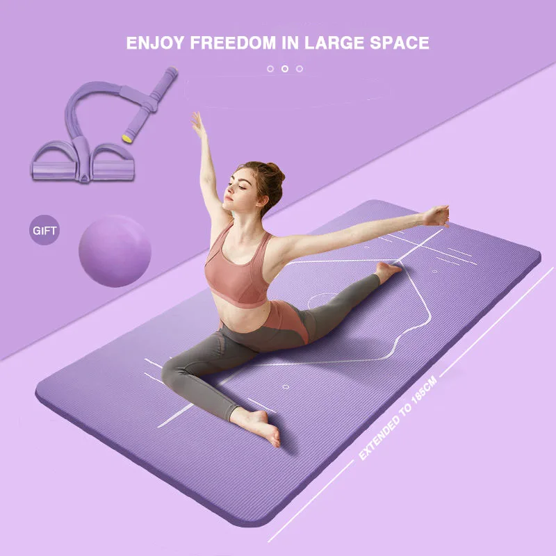 Двухслойный нескользящий коврик для йоги пилатеса спортзала дома 20/15/10 мм | Спорт
