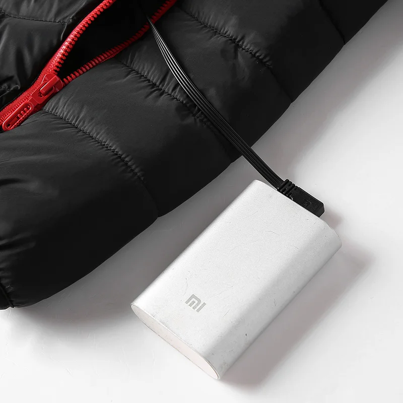Новинка, Женская умная USB хлопковая куртка с подогревом, однотонное плотное инфракрасное пальто с подогревом, зимнее пуховое пальто с капюшоном, уличная одежда для пеших прогулок
