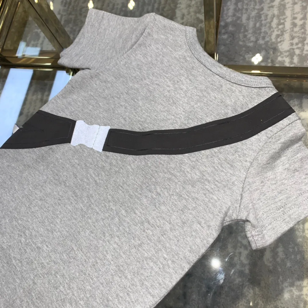 

2021 Summer top high end fashion brand Classic Cotton White Gray baby one piece 0-3M 3-6M 6-9M 9-12M