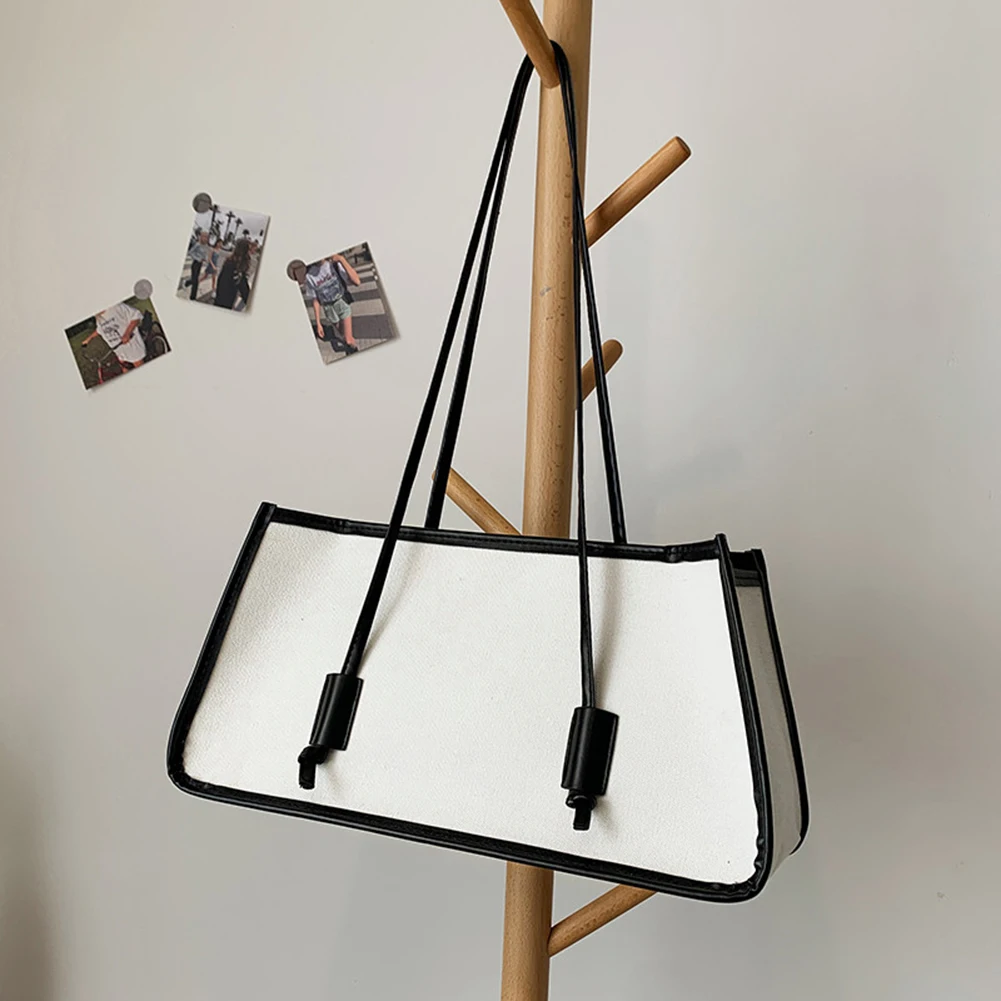 

Винтажные холщовые сумки для женщин, простые Стильные дамские сумочки на плечо из искусственной кожи, повседневные вместительные тоуты на ...