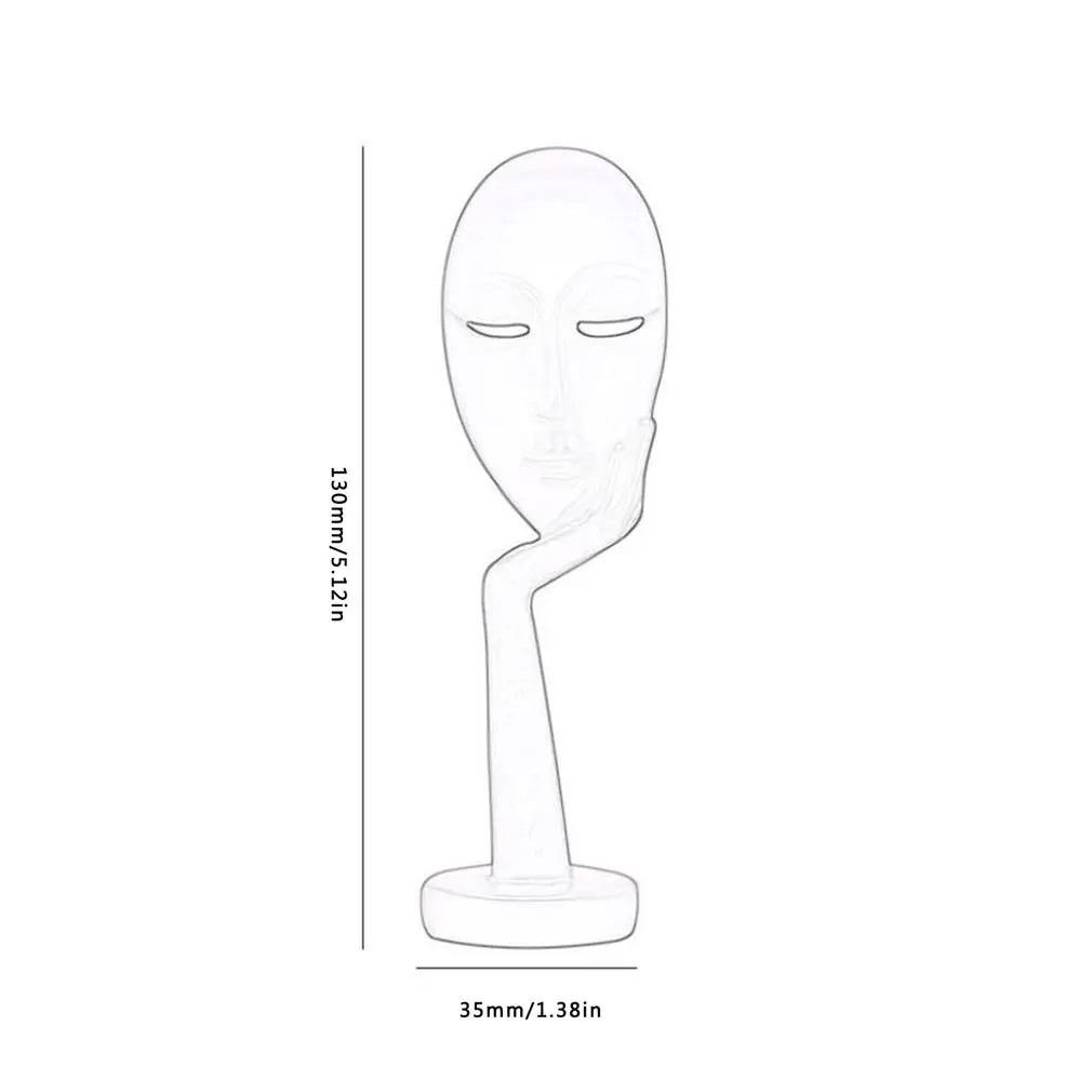 

Mini Abstract Thinker Statue Meditation Figure Sculpture Resin Statue Handicraft Ornament Tabletop Ornament