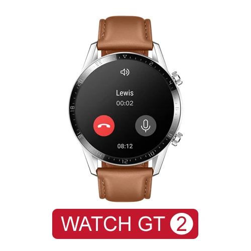 Brown Смарт-часы huawei GT 2, Bluetooth 5,1, умные часы, 14 дней работы от батареи, телефонный звонок, частота сердечных сокращений для Android iOS - Цвет: Brown