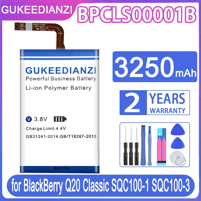 GUKEEDIANZI Замена Батарея BPCLS00001B 3250 мА/ч для BlackBerry Q20 классический SQC100 1 3 мобильный