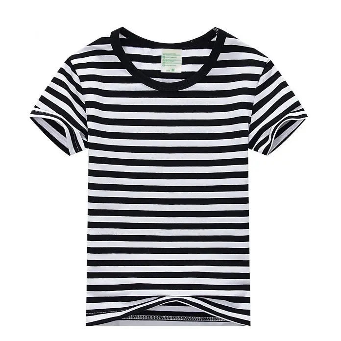 

Mother/Father/Kids T-Shirt Striped Black White Cotton Adult Boys Kids Tops Tee Family Matching Clothes 174001