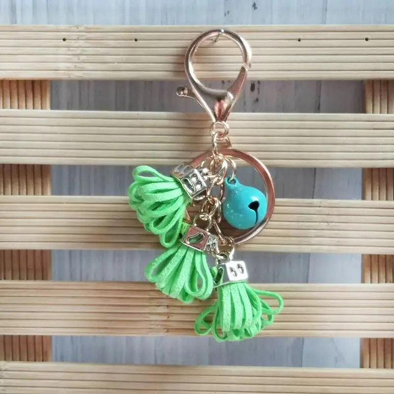 

Sitaicery New Fashion Tassel Key Chain Women Cute Tassel KeyChain Bag Accessory PU Leather Tassels Car Key Ring Fringe Jewelry
