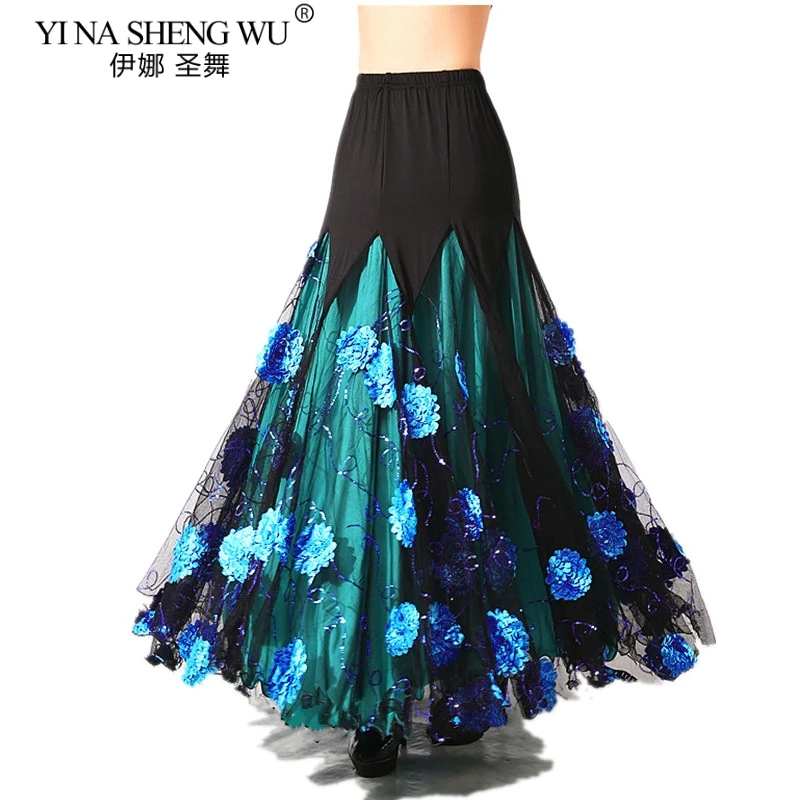 Роскошный взрослый костюм для танца живота длинная юбка бальных танцев