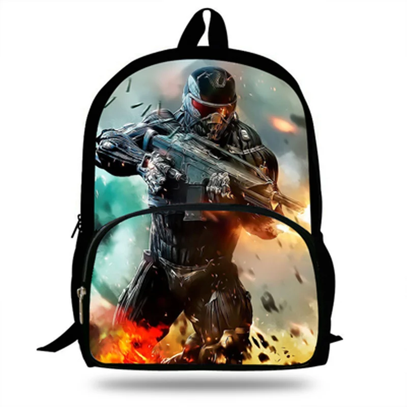 

2020 Hot 16 Inch Popular Kids Printing Bag for Pupil Crysis Backpack for Boys Girls School Bookbags for Children