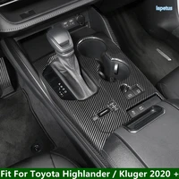 transmission gear shift box cover console panel side decorative trim for toyota highlander kluger 2020 2022 interior parts