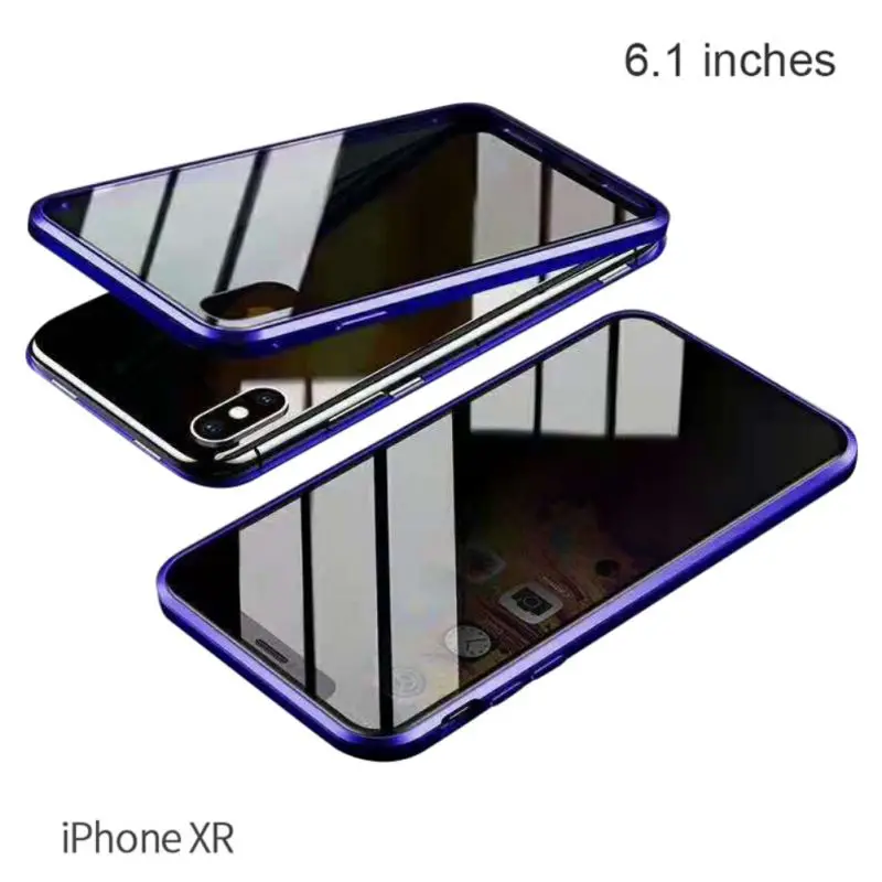 Phone XR Оболочка всего тела Магнитный высокой четкости прозрачное закаленное стекло крышка бампер Чехол протектор экрана для lPhone 11 - Цвет: Phone XR