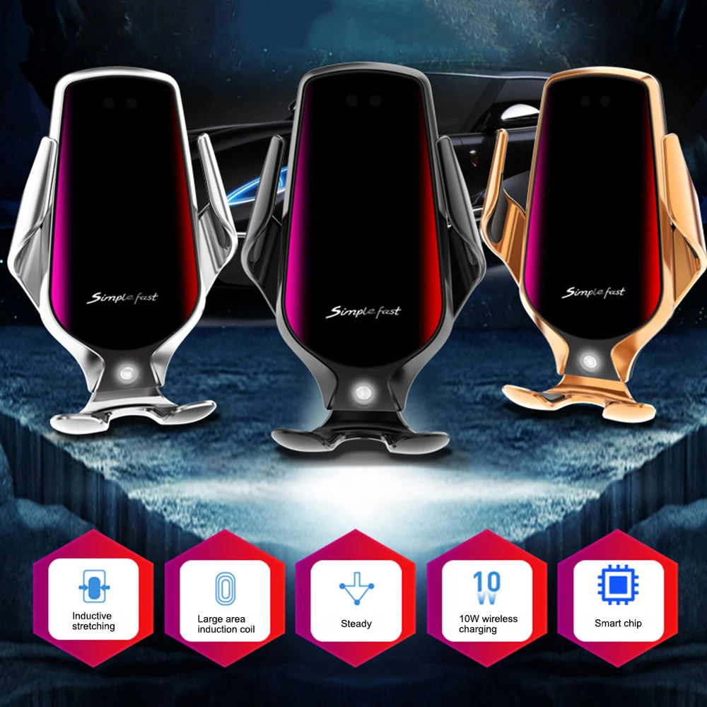 Автомобильный держатель для смартфона FLOVEME R3 подставка с датчиком и беспроводным