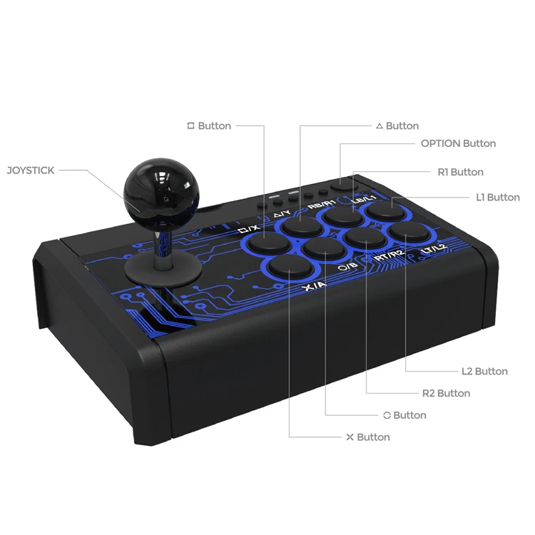 Hot 3C-7-In-1 Arcade Fighting Wired Rocker Game Console Handle for Switch / PS4 PS3 Xbox PC Tp4-1886 | Электроника