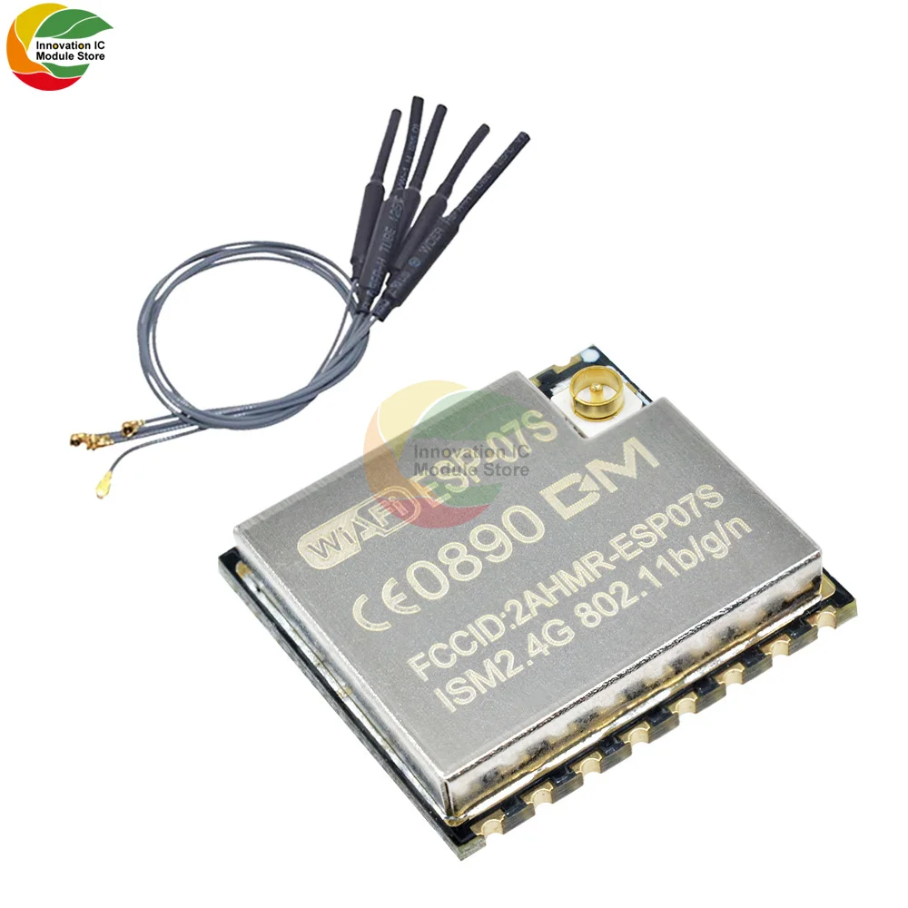 ESP8266 ESP-07S Wireless Module Serial Port to Transceiver Development Board 2.4GHz WIFI Antenna IPEX Interface Arduino | Электронные