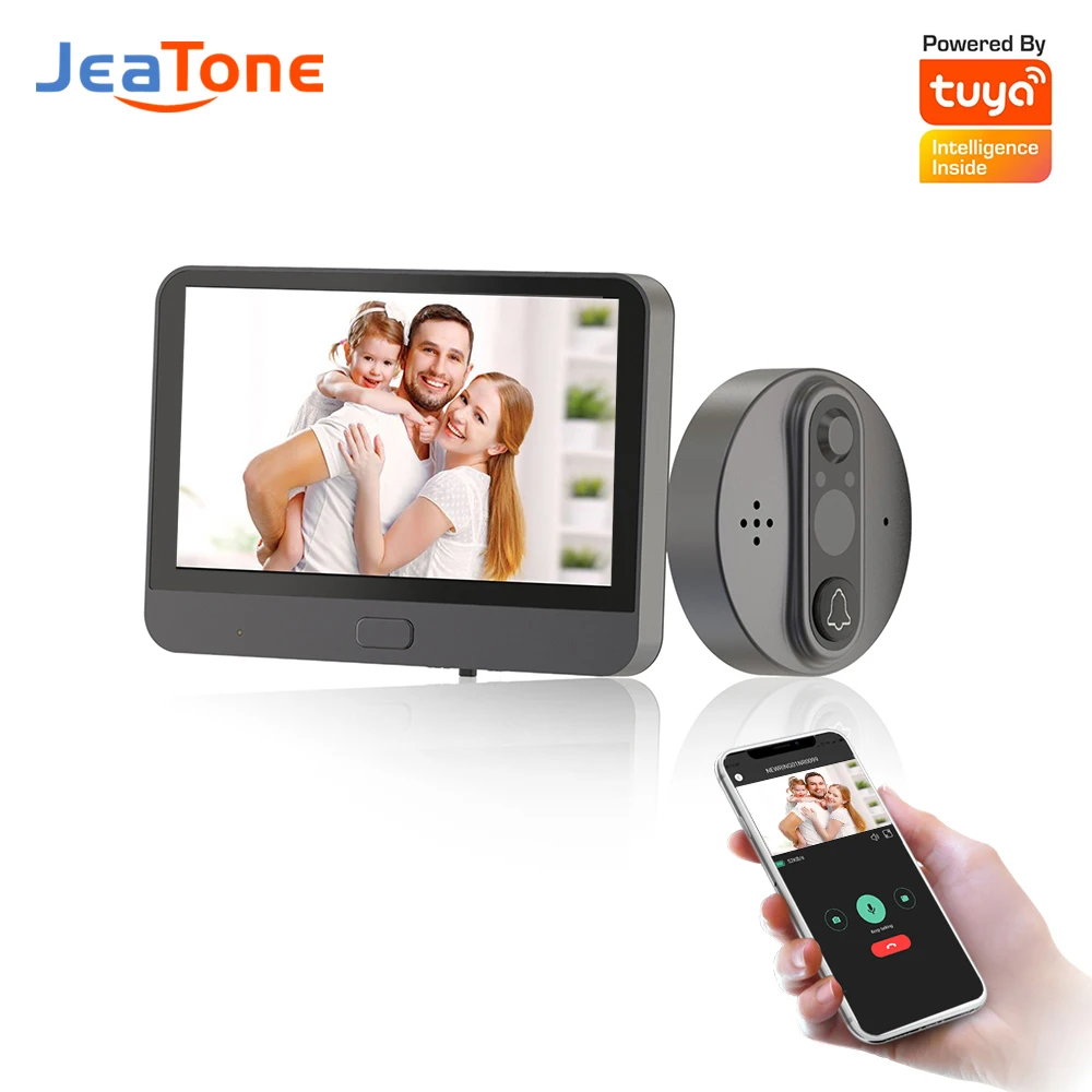 Умный видеодомофон Jeatone Tuya беспроводной дверной звонок 720P Wi-Fi дистанционное