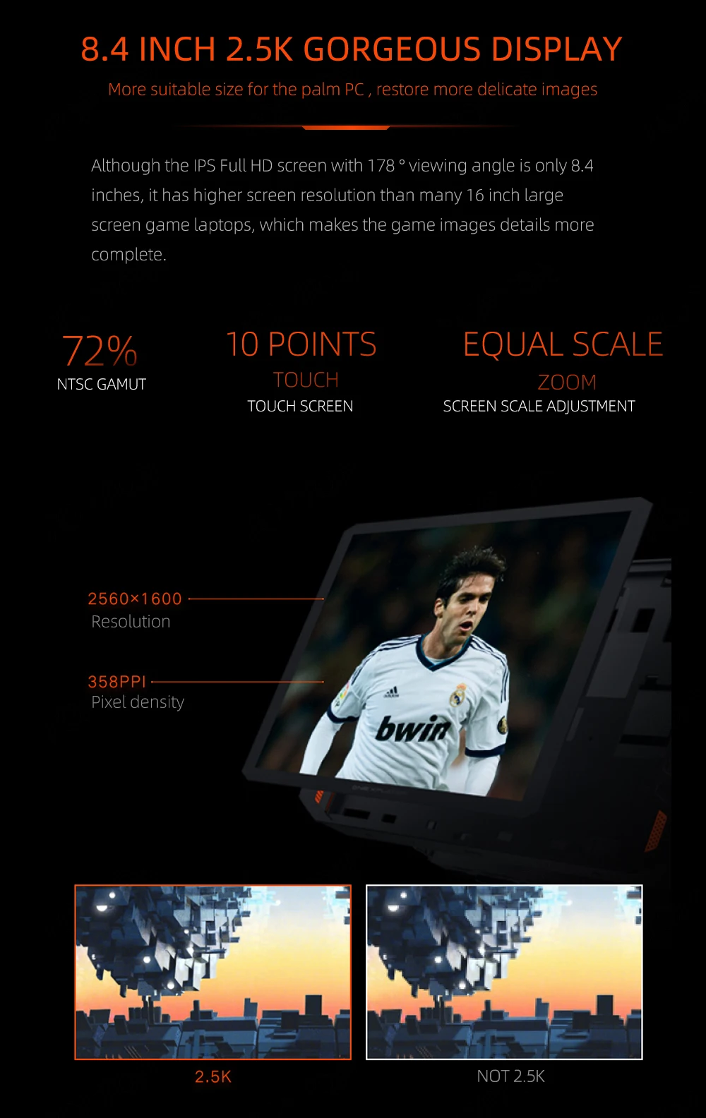 Игровая консоль ONEXPLAYER для ПК 8 4 дюйма 2K IPS сенсорный экран игровой ноутбук Intel i7