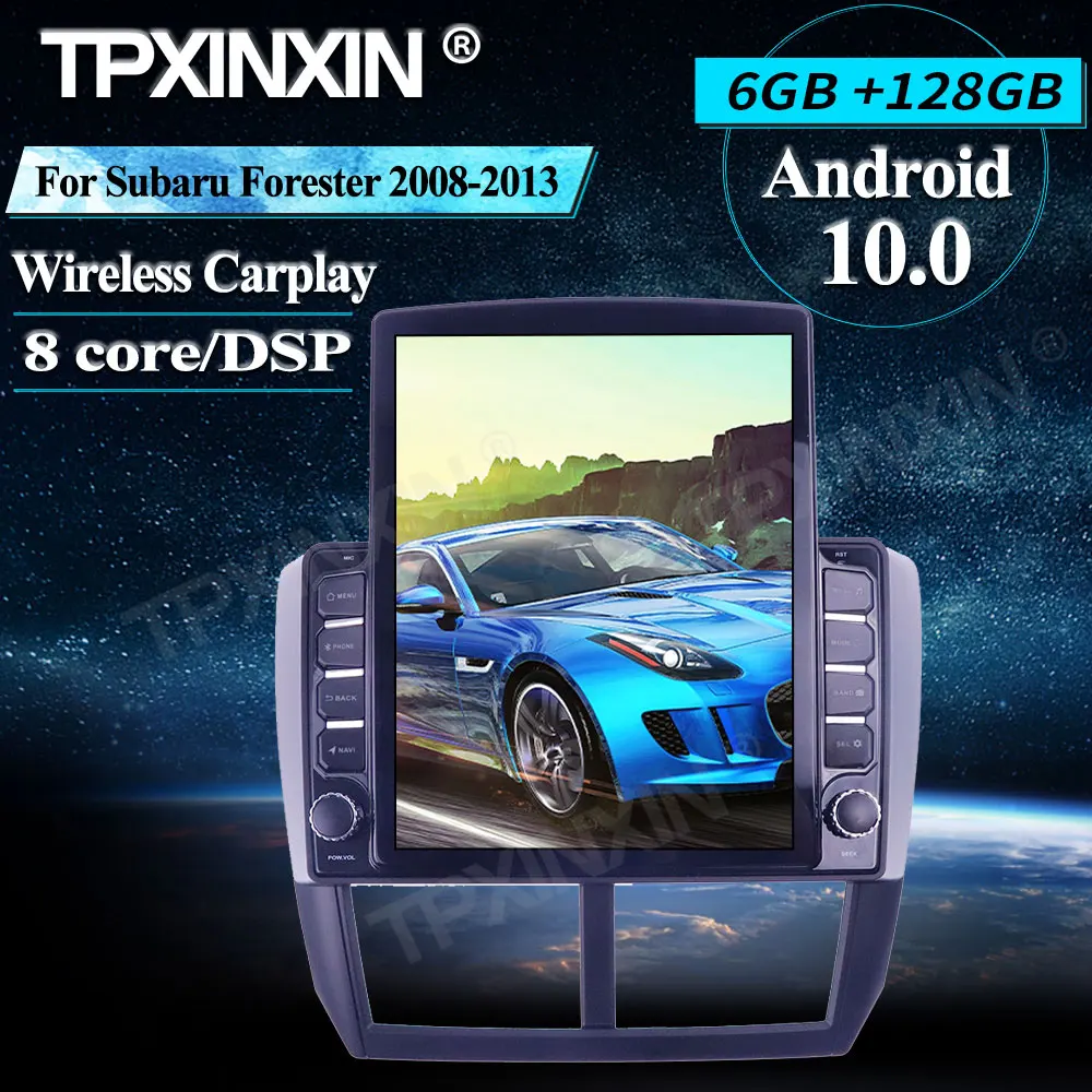 구매 Subaru Forester 2008-2013 테슬라 스타일 안드로이드 10 GPS 자동차 멀티미디어 플레이어 Headunit 오디오 라디오 네비게이션 무선 Carplay