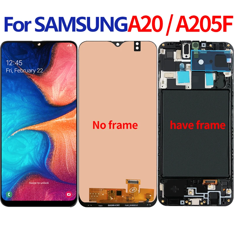 Для Samsung Galaxy A20 A205 SM A205F ЖК дисплей экран для замены телефонов в сборе|Экраны
