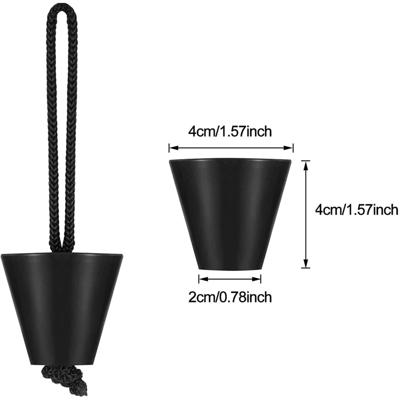 

8 Pcs Universal Kayak Scupper Plug Kit Silicone Scupper Plugs Drain Holes Stopper Bung with Lanyard