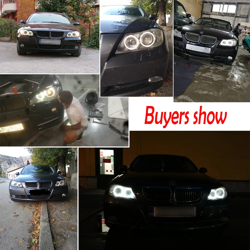 Светодиодсветодиодный габаритные огни ангельские глазки PMFC 2 шт. Лампы CANbus 80 Вт