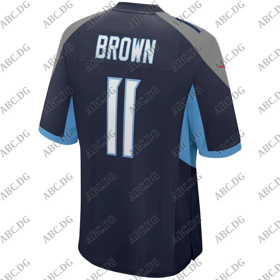 

Men Women Kid Youth Tennessee AJ Brown Navy Game Jersey