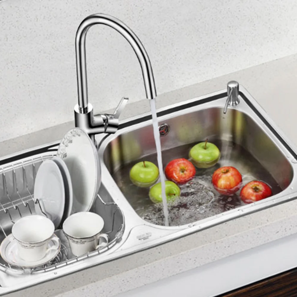 Кухонный диспенсер для мыла 300 мл из нержавеющей стали с прессованной головкой