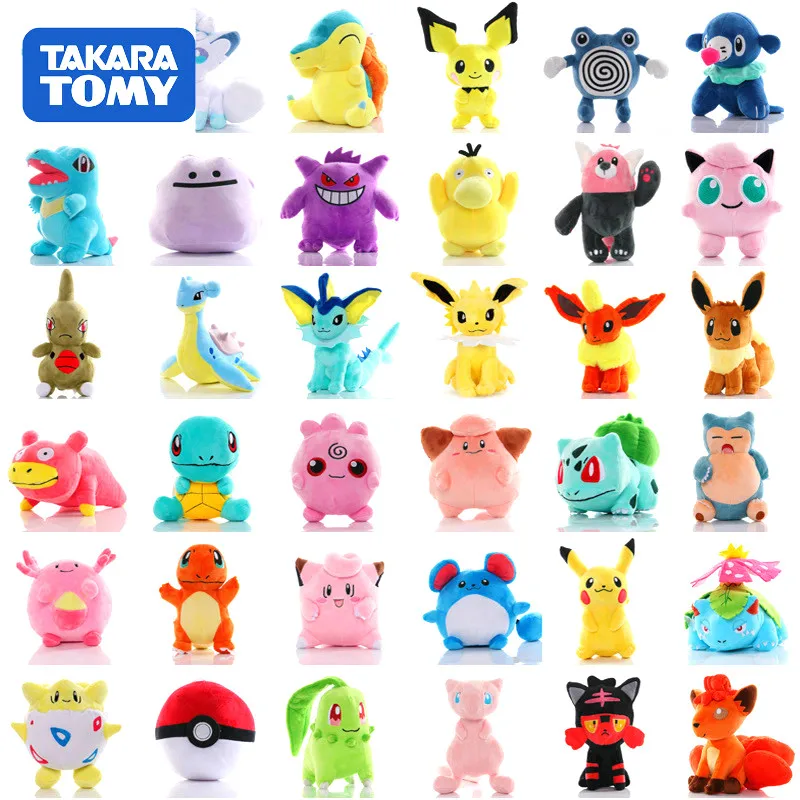 Игрушка плюшевая для детей TAKARA TOMY Pokemon оригинальная Пикачу белка хобби аниме