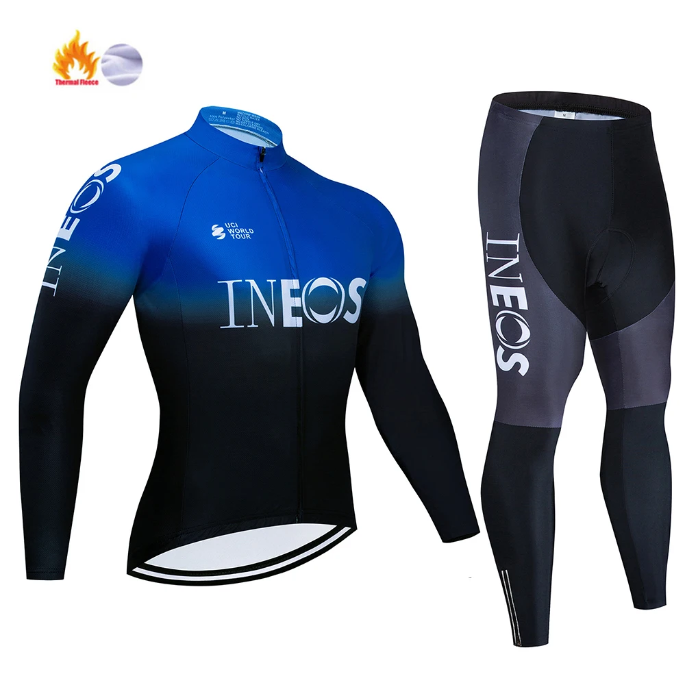 Cycling suit INEOS велосипедная команда Джерси 19D набор велосипедных штанов одежда для мужчин зимняя полярная термальная профессиональная велосипедная майка - Цвет: Cycling suit