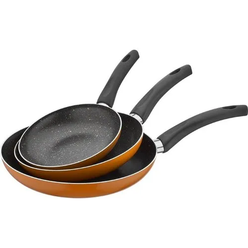 Набор для приготовления сковородок оранжевого цвета 18 22 26 см|Сковороды| |