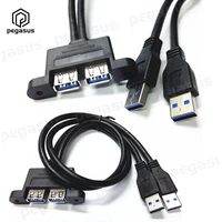 dual usb 3 0 type a male to female external conversion extension cable lockable panel cable