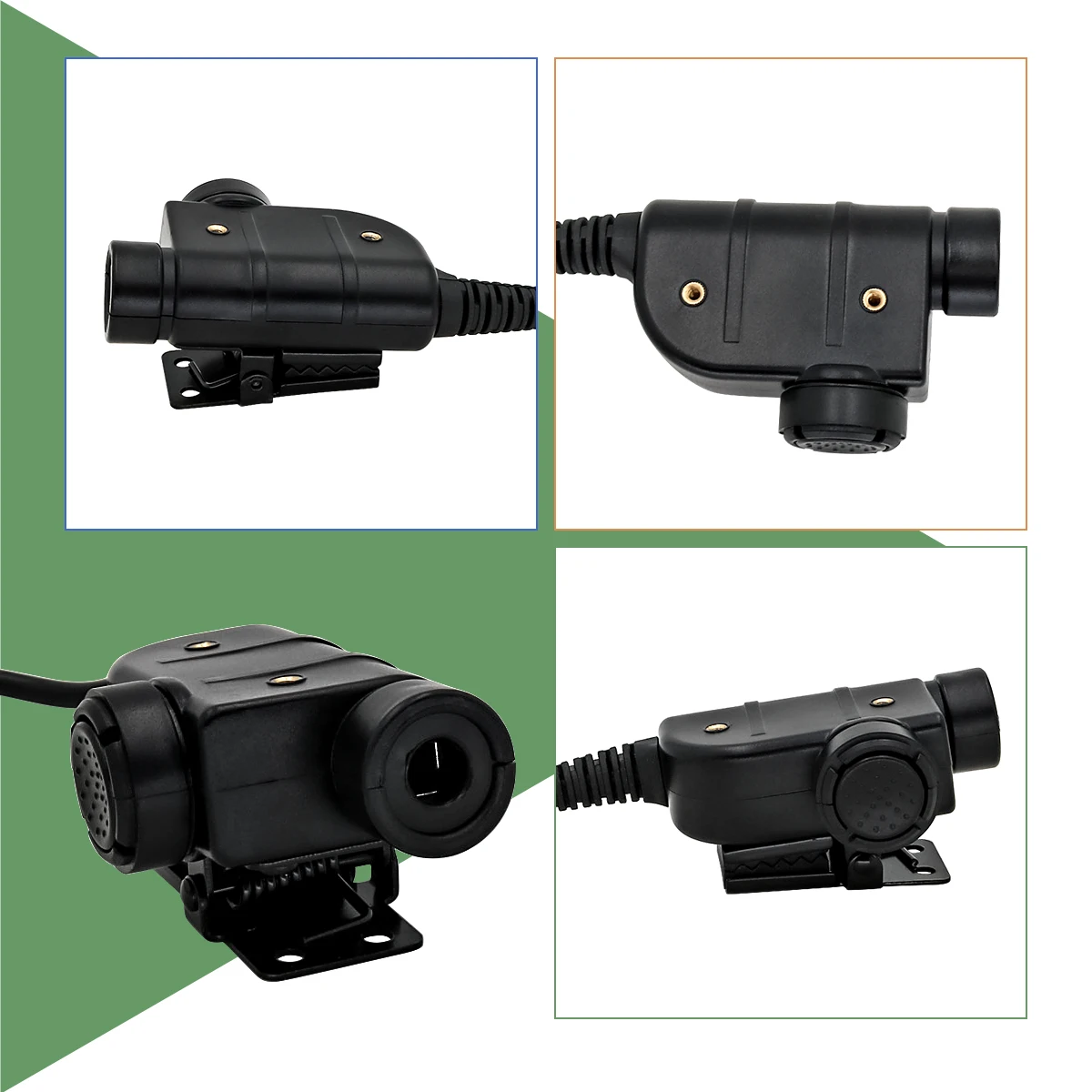 Silynx PTT Airsoft Shooting Tactical Headset Military Headset Adapter U94 PTT for Hunting Noise Reduction Shooting Headphone