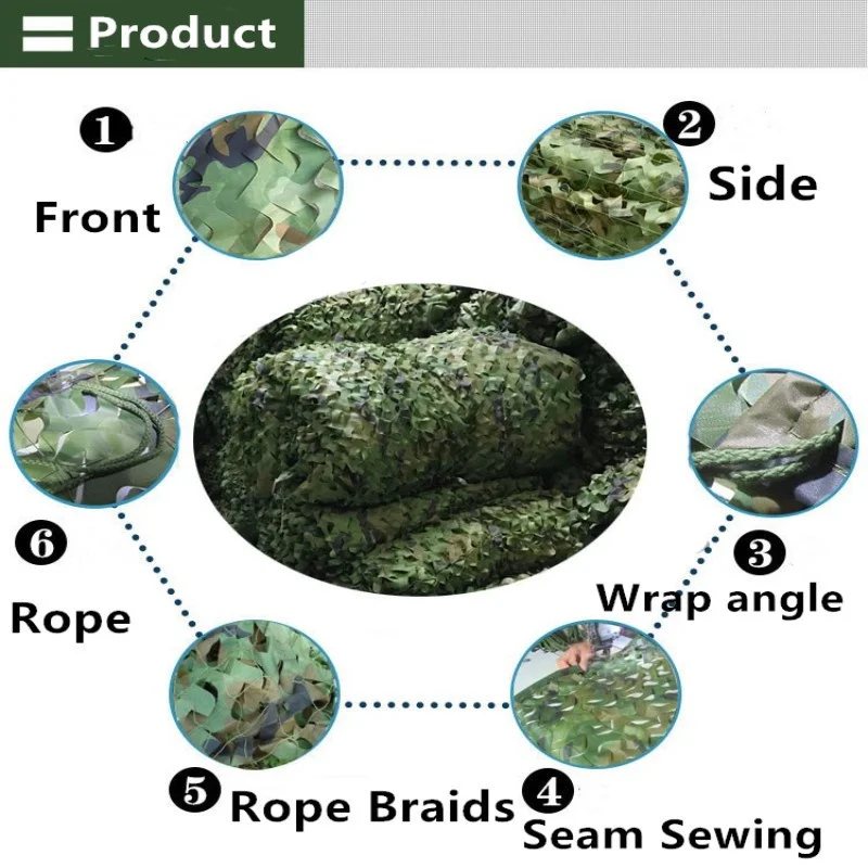 6x4m 3x2m Military Camouflage Net Hunting Netting Car Army Mesh Cover Tent Sun Shelter Camping Awning | Спорт и развлечения