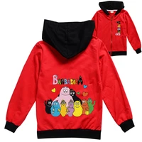 barbapapa cute cartoon doll print girl kid zipper hoodie baby children long sleeve casual sweatshirt tops outer coat clothes