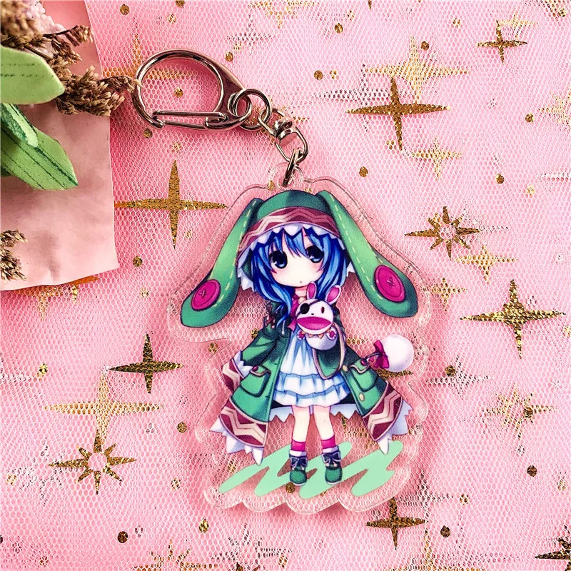 Брелок для ключей с фигурками из аниме DATE A LIVE Yoshino Tokisaki Kurumi декоративная