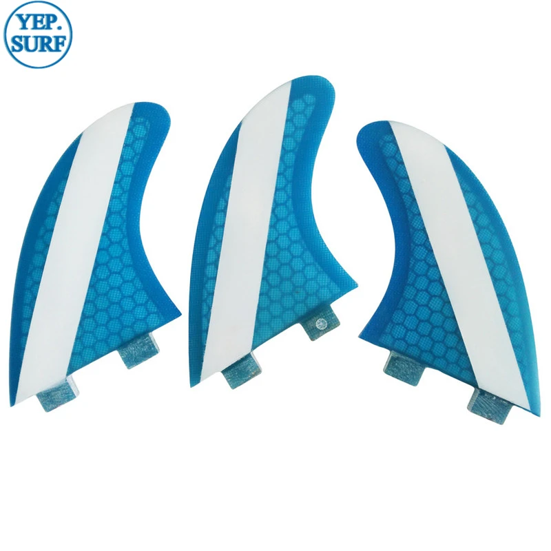 Прозрачный Barbatanas quilhas de Surf FCS G5 стекловолокно фасетчатый Киль вспомогательная доска плавник три набора из углеродного волокна плавники для серфинга - Цвет: Прозрачный
