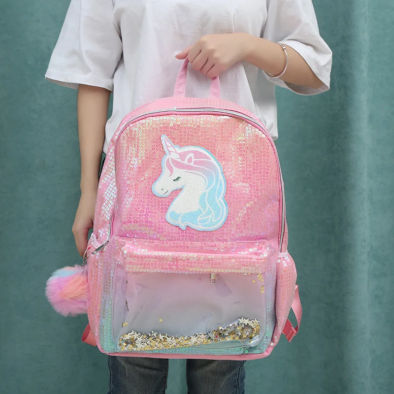 

Unicorn Sequin Pencil Case School Bag Polyester School Supplies Super Big School Stationery Gift Cute Pencil Box Pen Bag