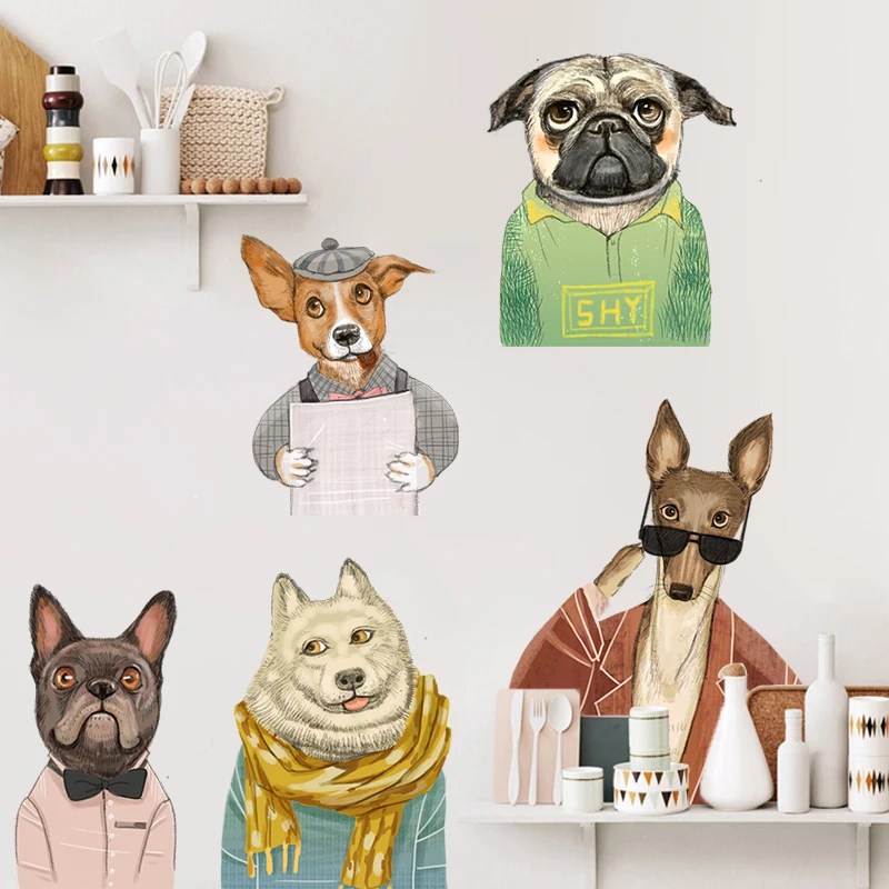 

Creative Dog Wall Stickers Teenager 90S Living Room Bedroom Decor Aesthetic Wallstickers Animal Wall Decoration Wallpaper