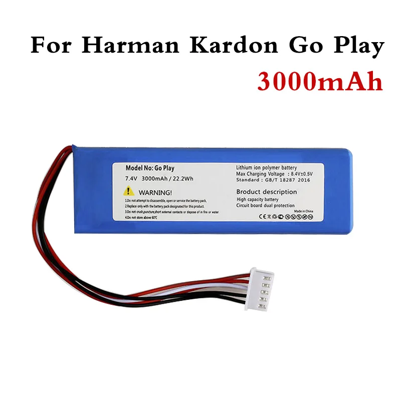 Аккумулятор 3000 мАч для батареи Harman Kardon Go + Play go play с номером отслеживания|Батареи