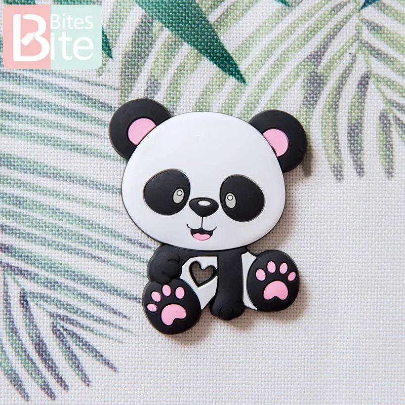 Panda Pink Укус укусов 1 шт. Детские Товары силиконовые ребенка режутся зубы кролика игрушки-прорезыватели Еда Класс продукты младенца силикона Банни без добавления бисфенола А Прорезыватели для зубов - Цвет: Panda Pink