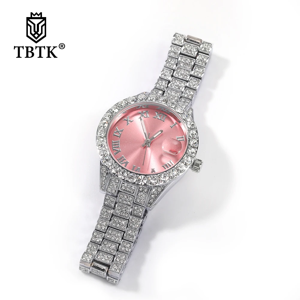 Женские Водонепроницаемые наручные часы TBTK розовые кварцевые с циферблатом