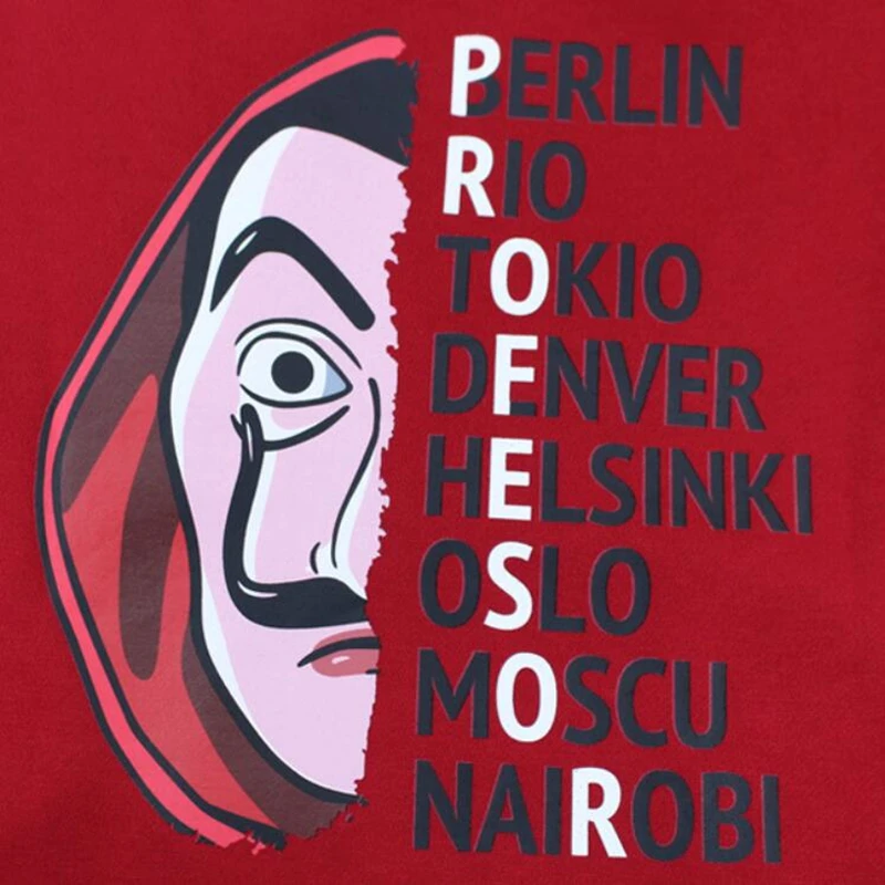 

Salvador Dali La Casa De Papel Money Heist Cosplay Costumes Red Sweatshirt Hoodie Jacket Zipper Coat Thick Unisex Adult