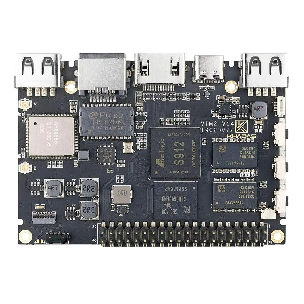 AiSpark Khadas VIM2 Basic/Pro/Max Amlogic S912 1 5 ГГц 64 бит Восьмиядерный ARM Cortex A53 750 МГц Mali T820MP3 GPU