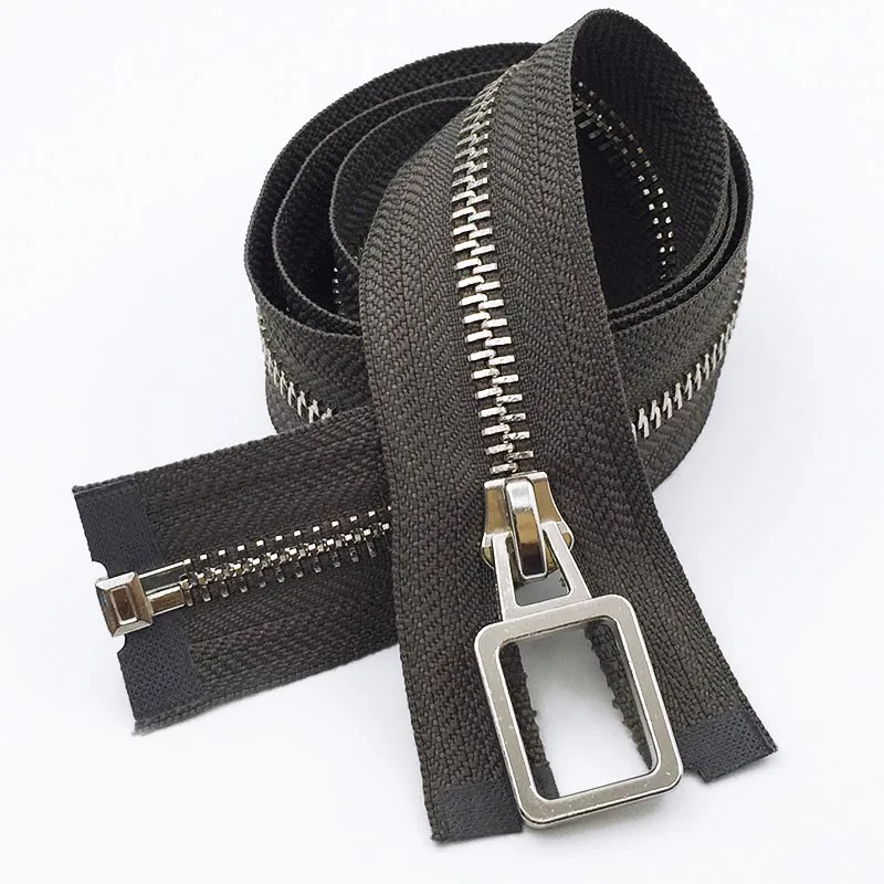 80cmDarkgrey 5# открытые металлические молнии DIY эко-молния для шитья пуховая сумка куртка молнии одежда декоративные аксессуары - Цвет: 80cmDarkgrey