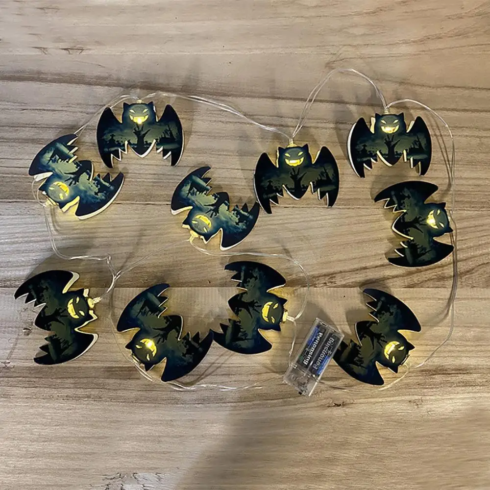 Светодиодная гирлянда на Хэллоуин со скелетом-тыквой сделай сам батарейный ящик