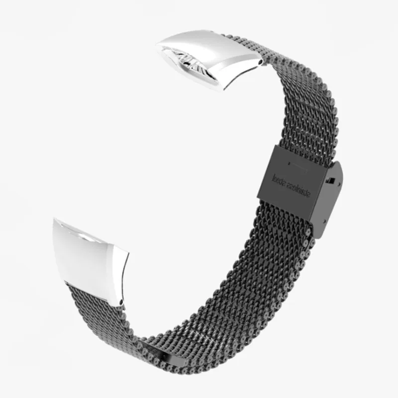 Black Silver Mijobs Milan металлический ремешок для huawei Honor Band 4 Широкие ремешки Браслет из нержавеющей стали умные аксессуары для Honor Band 4 - Цвет: Black Silver