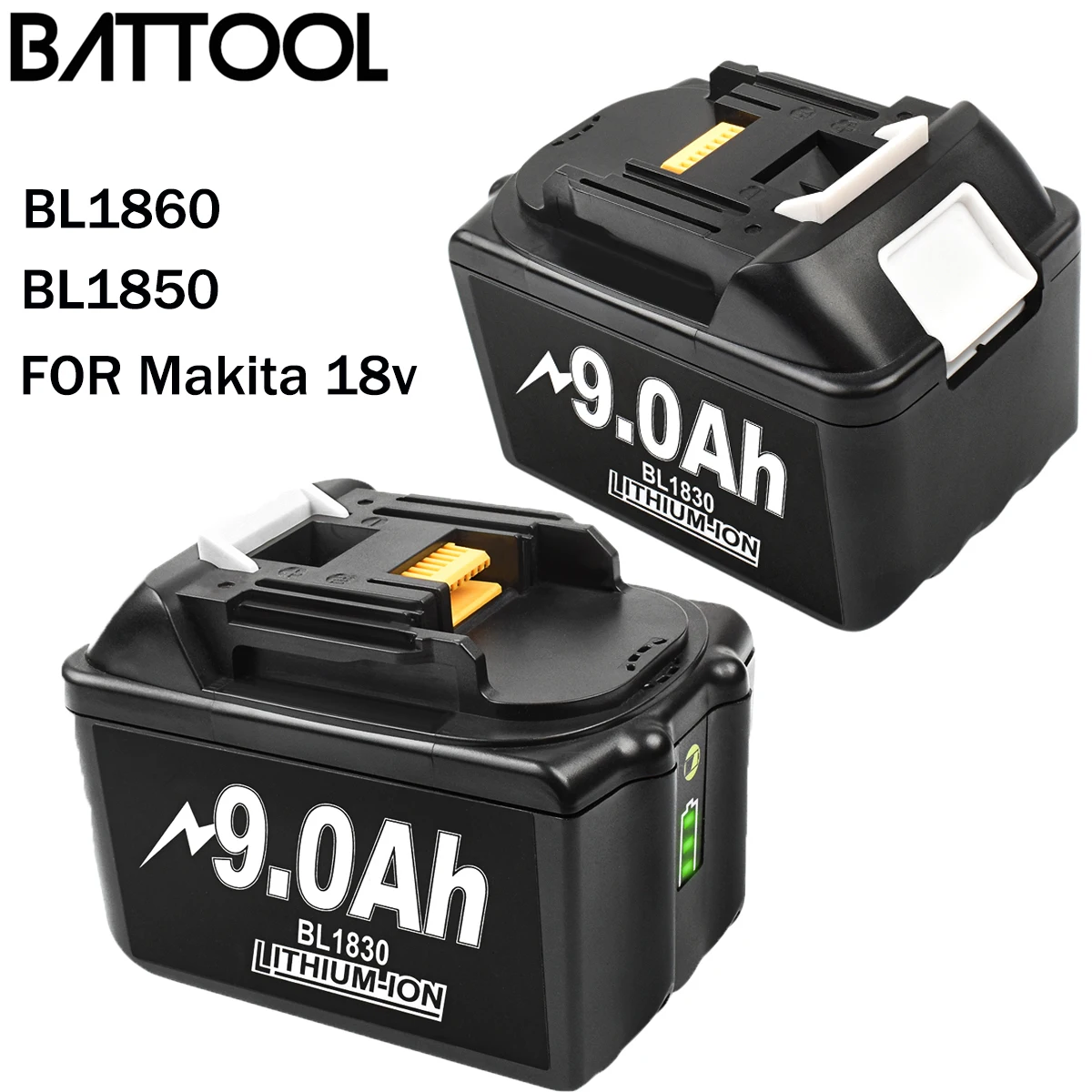 Аккумуляторная литиевая батарея BATTOOL BL1860 18 в 400 Ач для Makita BL1815 BL1830 BL1840 BL1850 LXT